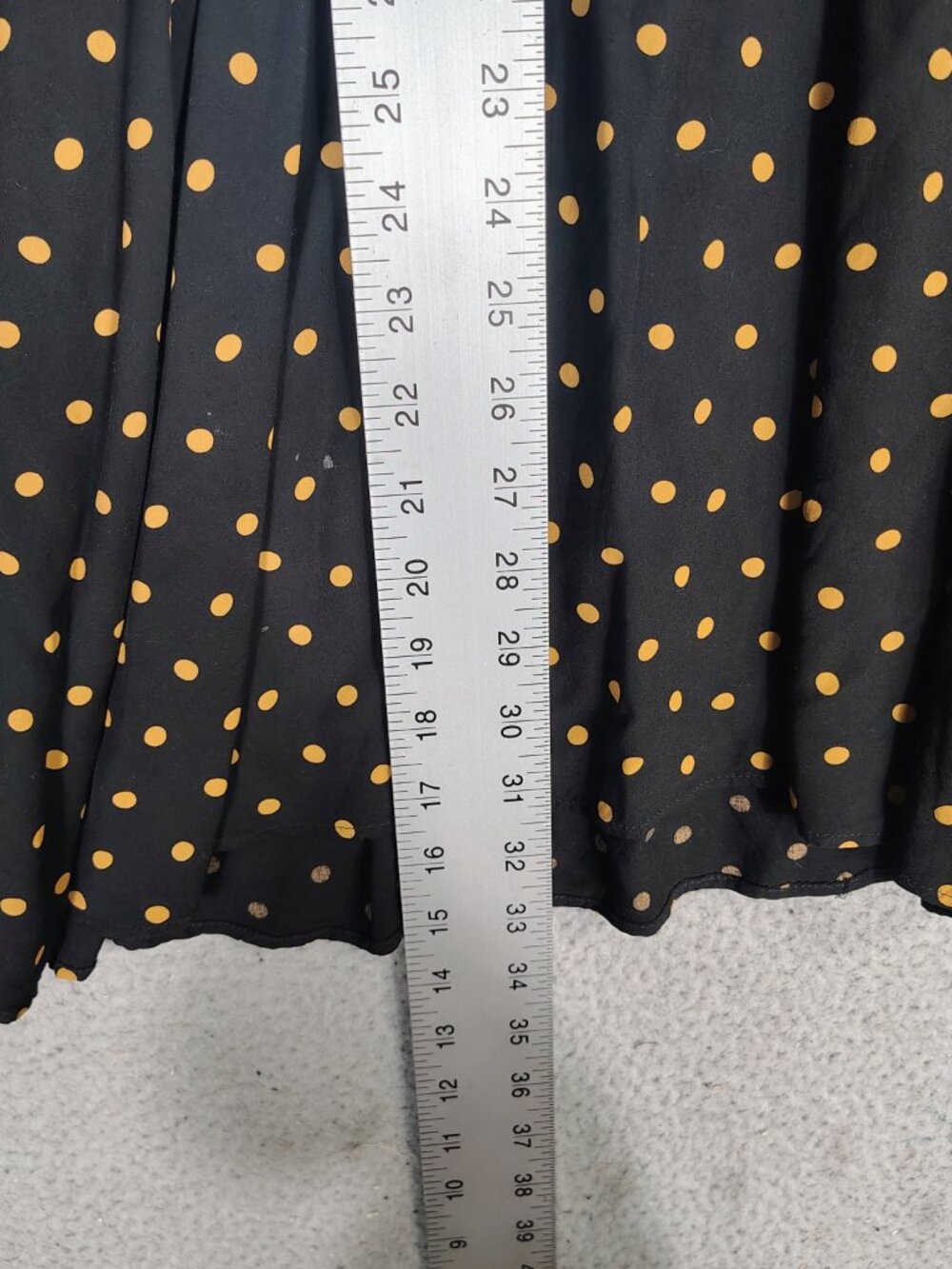 Madewell Mini Dress Women Medium Black Oval Dot Smocked Lucie V-Neck Puff Sleeve - Picture 9 of 11